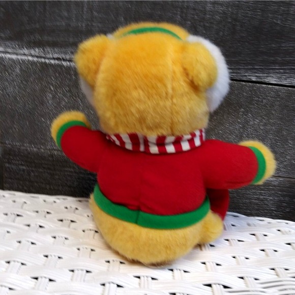 Mattel Disney Winnie The Pooh 10” Holiday Christmas Plush Vintage Earmuffs 1997 - Picture 4 of 7